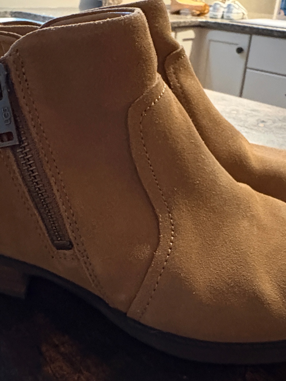 UGG Womens Chestnut Tan Suede Zip Chukka Boots - Picture 5 of 8